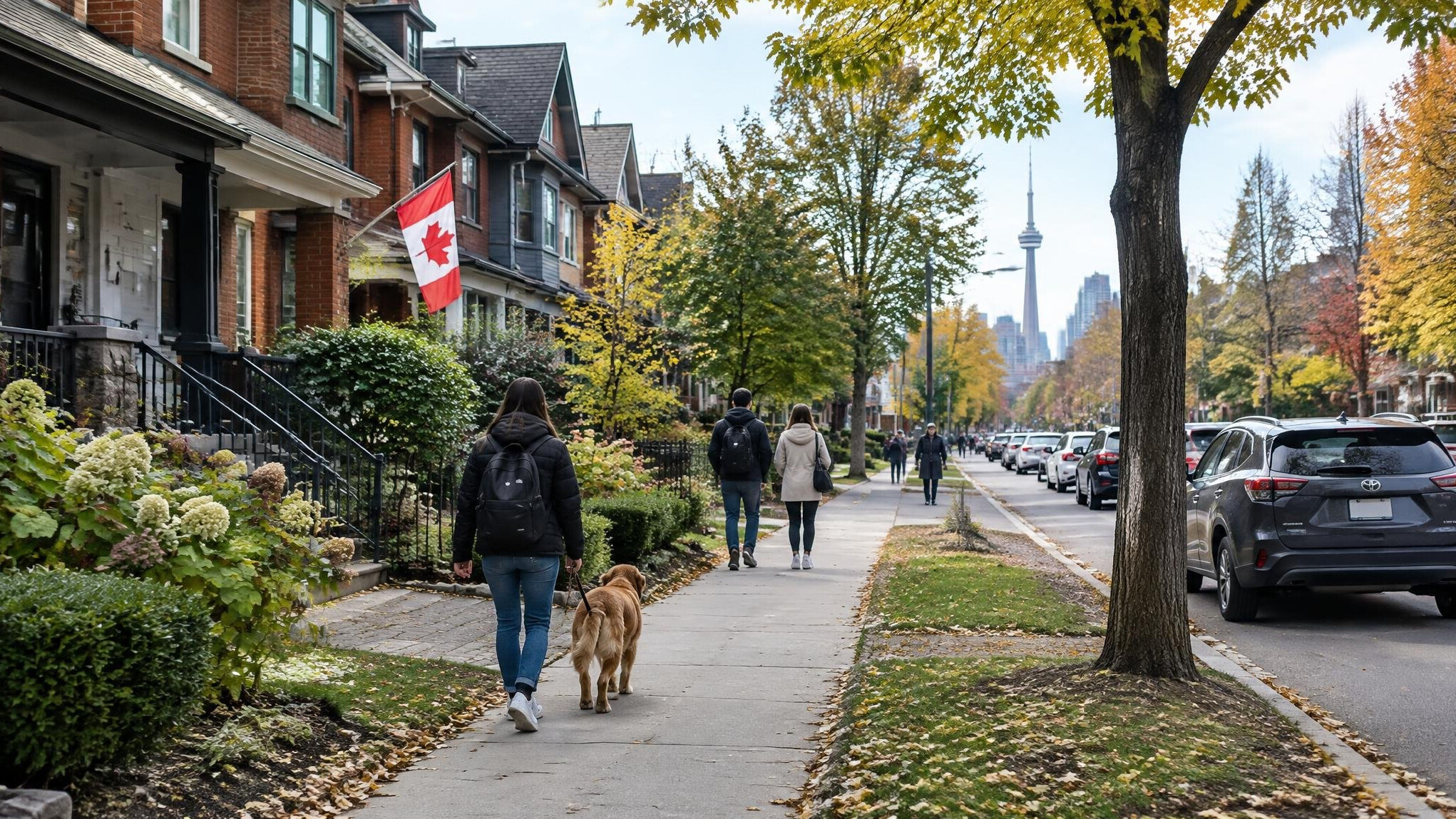 quiet residential street canada