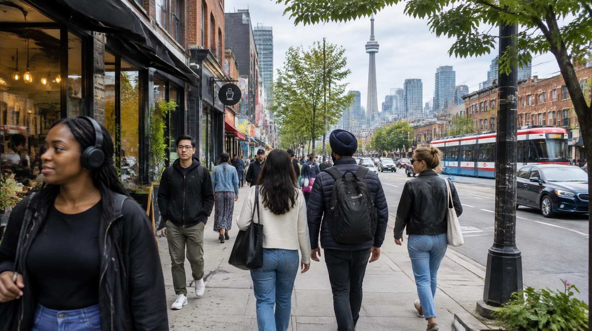 toronto diverse street scene