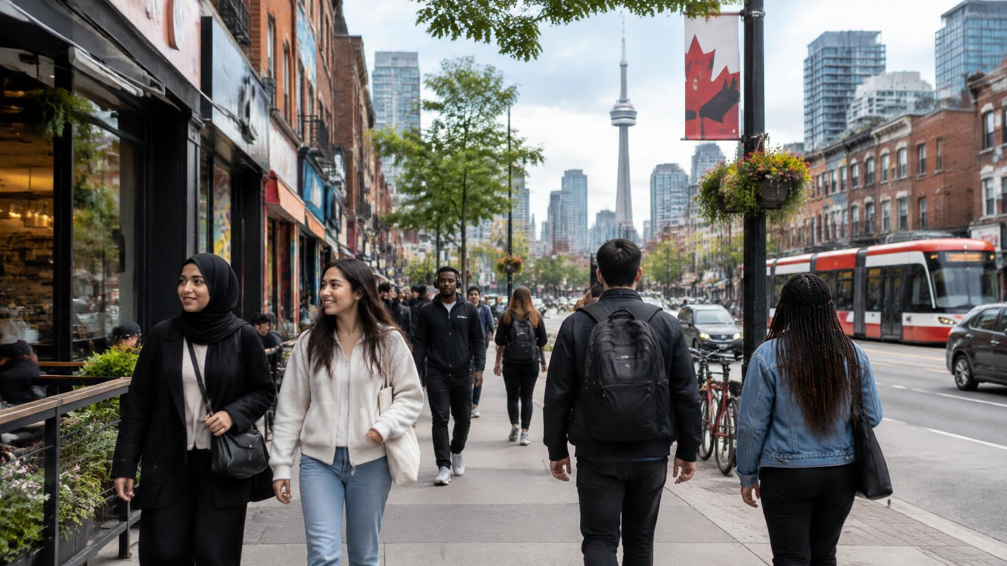 toronto diverse street scene