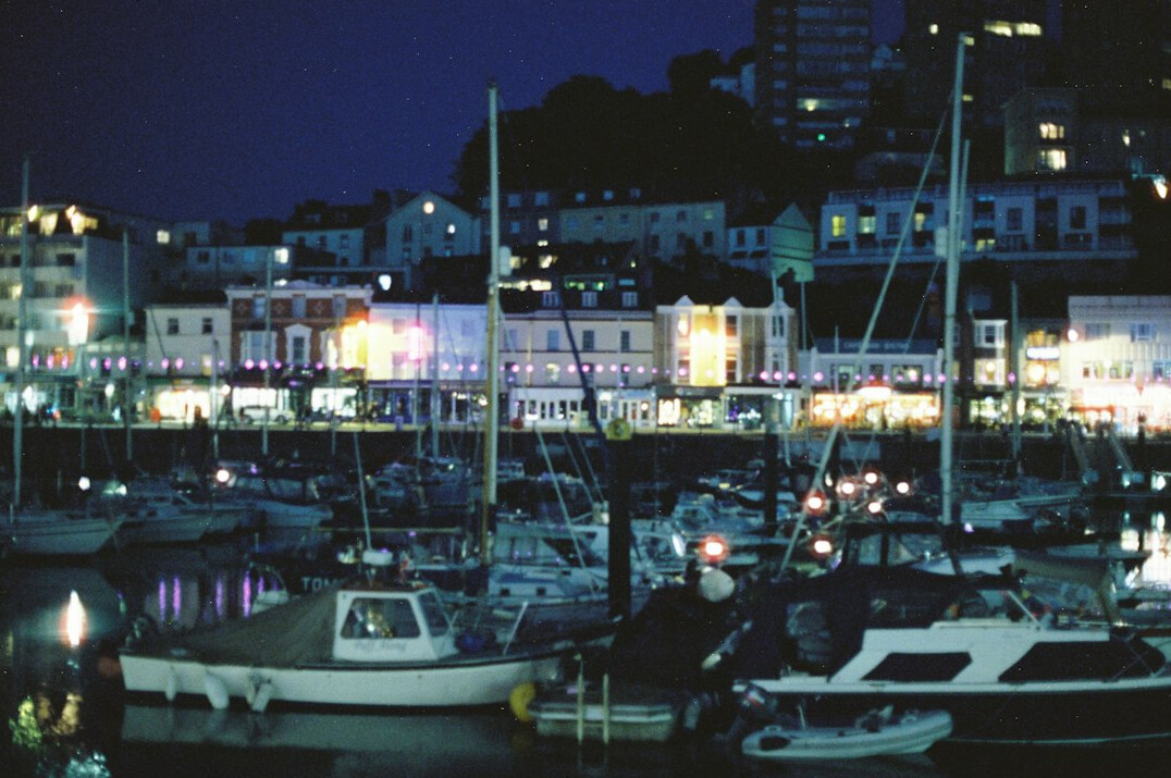 evening harbor lights